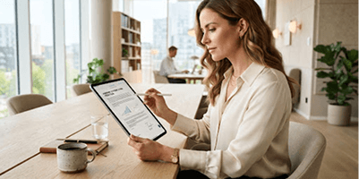Pre-approved master terms agreement