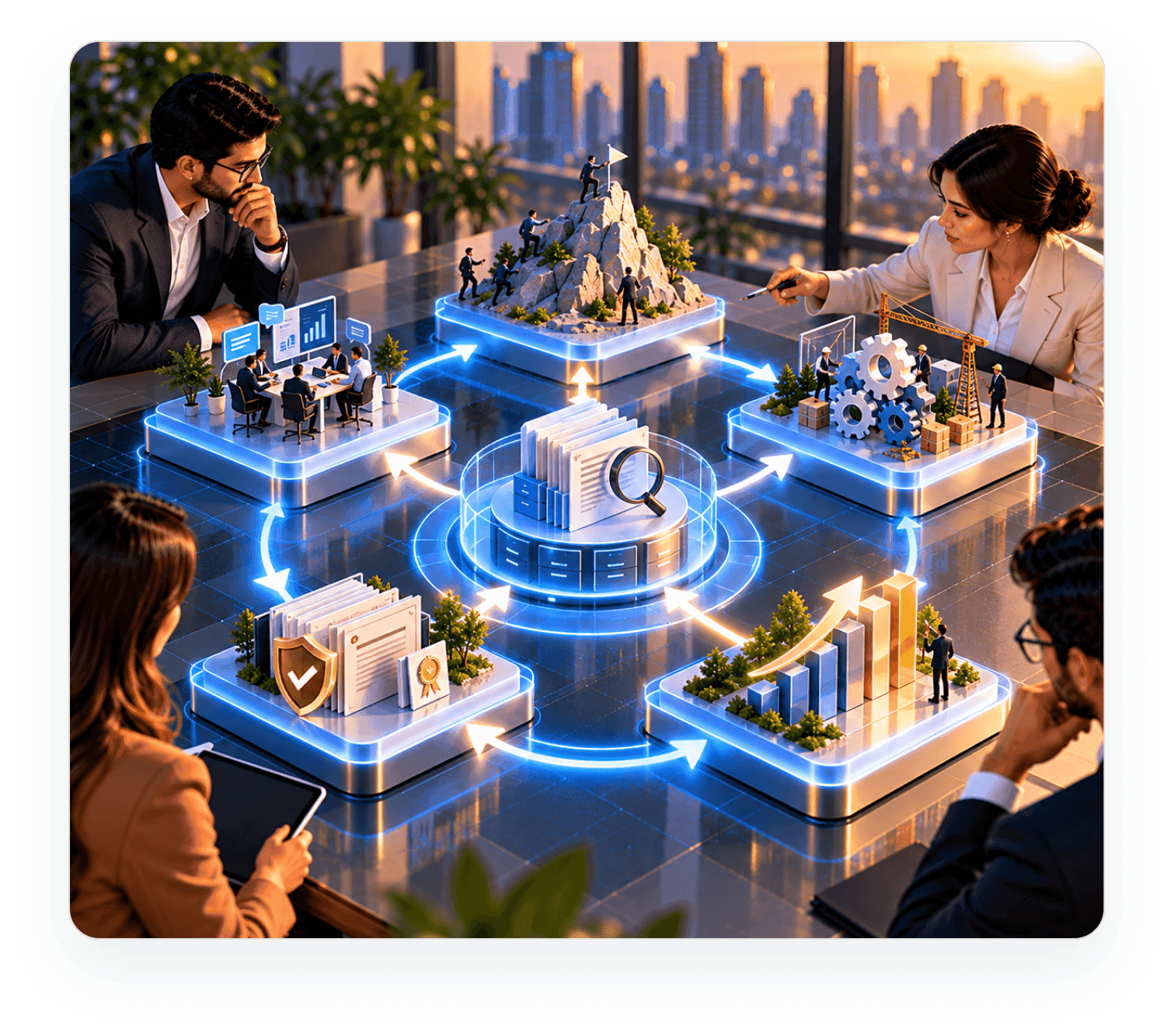 Story detail structure and evidence verification interface