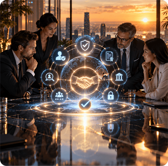 Interconnected security, trust, and compliance in professional engagements